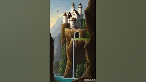 turn it into a painting of a waterfall | art of castle with creativity #waterfallacrylics #aiart