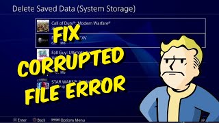 How To Get Past The Corrupted File Message On PS4