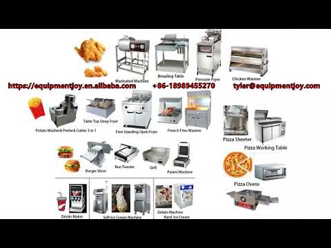 How open a fast food restaurant fried chicken burger shop like KFC McDonald's What equipment