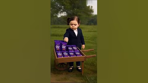 The little girl sells a lot of chocolate 😭 #ai #chcolate #girl
