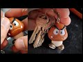 Como hacer un llavero de GOOMBA [PORCELANA FRIA PLASTILINA] ~ SUPER MARIO BROS