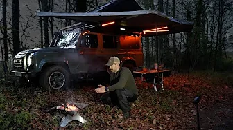4x4 Camping in Land Rover Defender - Overland Setup, Roof Tent & Awning