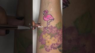 How to paint a pretty Pink Flamingo 🦩🩷 #flamingo #art
