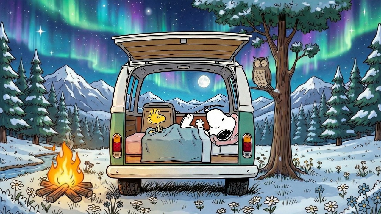 Snoopy Sleep Music for Deep Rest ✨ Soothing Deep Sleep • Healing of Stress with Snoopy & WoodStock