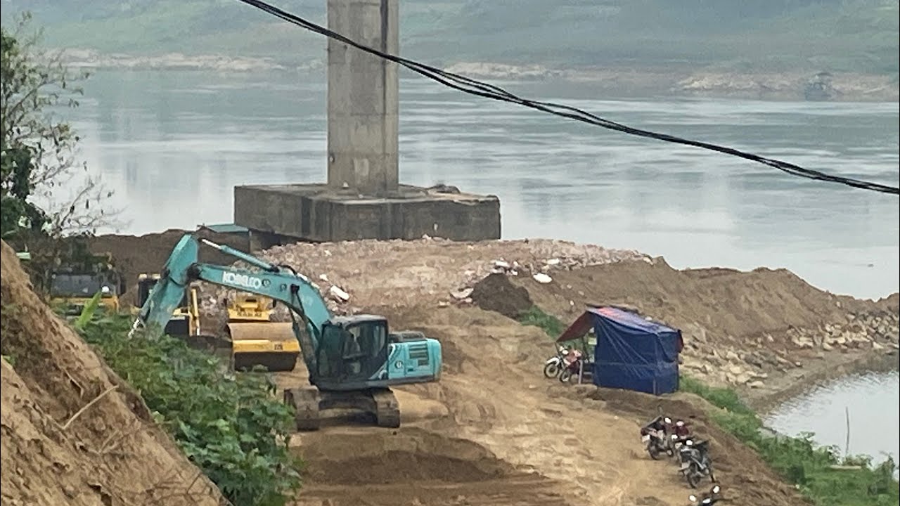 @sáng 7/3 cập Nhật hình ảnh hiện tại cầu sông lô xã đoan hùng tỉnh Phú thọ 