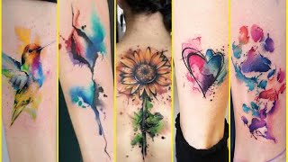 45  Beautiful WaterColor Tattoo Designs For Girls 2024 | BEST Watercolor Tattoo Design Ideas Ladies!