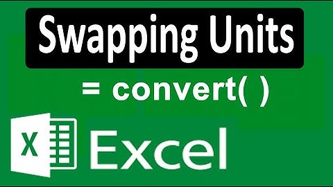 Converting units from one system to another in Excel