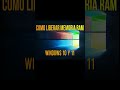 COMO LIBERAR MEMORIA RAM - 2 de 4 - SUSCRIBETE PARA NO PERDERTE MAS CONTENIDO COMO ESTE - #shorts