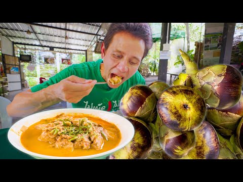 Toddy Palm Fruit Curry!! RARE THAI FOOD in Phetchaburi (เพชรบุรี), Thailand! 🇹🇭