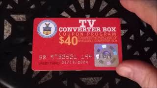 2000s TV Converter Box Coupon Program Gift Card
