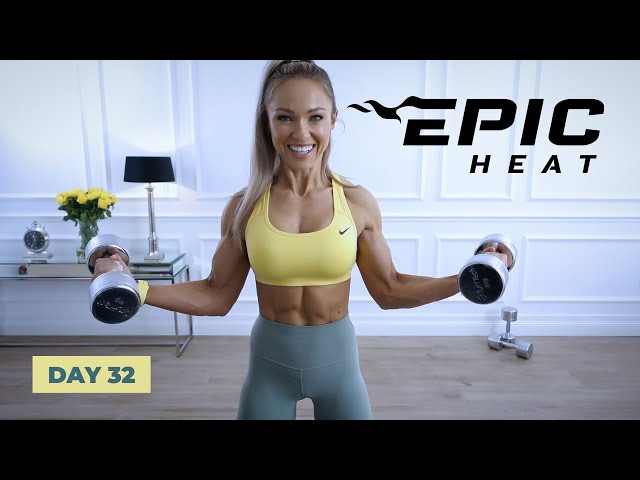 Caroline Girvan on X: Shoulders, biceps and triceps hit in this upper body  dumbbell and bodyweight shoulder and arm workout! Presses, raises, curls &  push ups all combined to build strength in