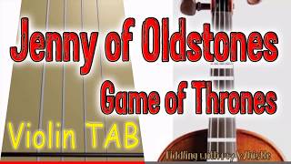 Jenny of Oldstones - Game of Thrones - Violin - Play Along Tab Tutorial