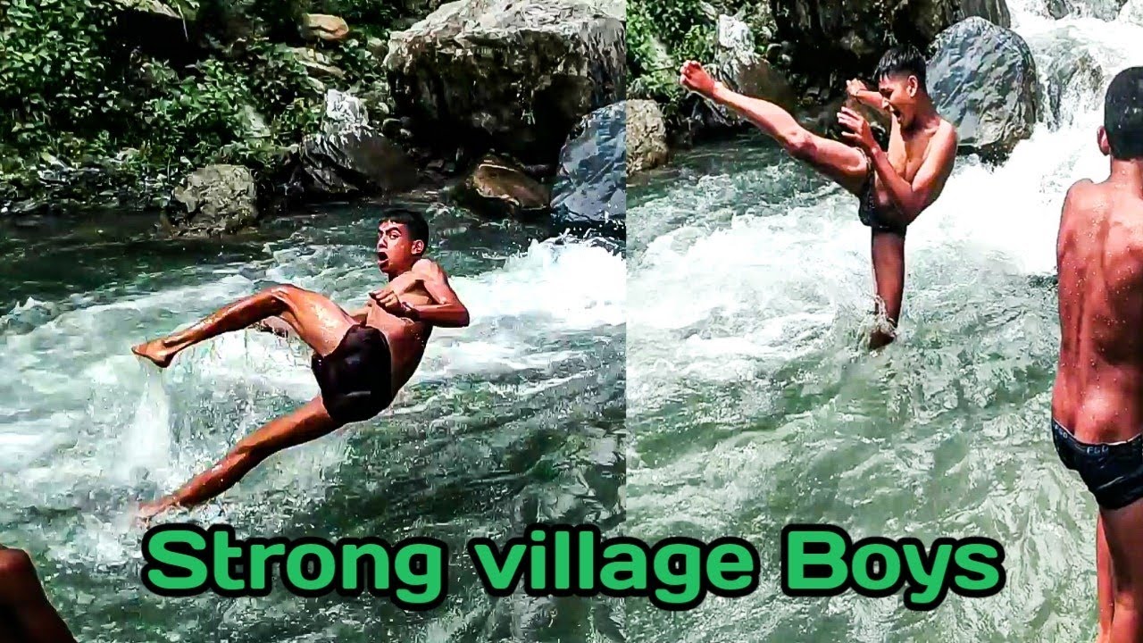 They are future Gorkha army || Natural swimming pool in village Darchula, Nepal