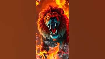 Experience Stunning Lion Roaring AI & VFX Combined Fire Water Smoke #animation #graphicdesign