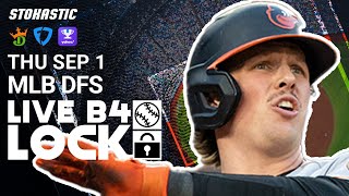 MLB DFS Picks Today Thursday 9\/1\/22: Fantasy Baseball Lineups | Live Before Lock