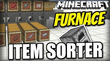 Minecraft Bedrock - ITEM SORTER 🗃️ ( Furnace )[ Tutorial ] MCPE / Xbox / Switch / Windows 10