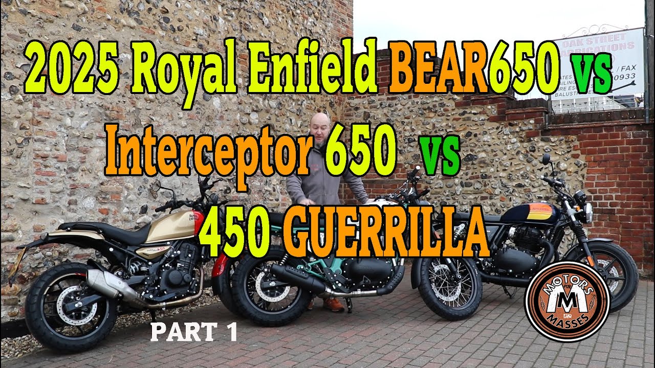 2025 Royal Enfield BEAR 650 vs INTERCEPTOR 650 vs 450 GUERRILLA Review Part1