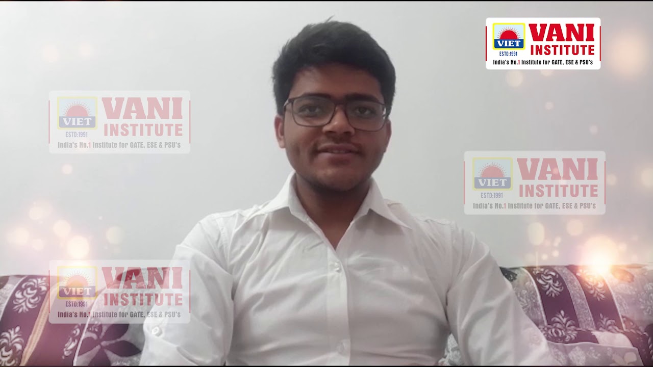 GATE 2020 MECHANICAL 3RD TOPPER SHREYASH AGARWAL-TOPPER-SPEAKS-VANI INSTITUTE