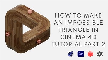 C4D Tutorial: How to build a stylized Penrose (Impossible) Triangle Part 2 C4D Redshift Octane AE