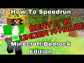 How To Speedrun Minecraft Bedrock Editon! RSG Straight Forward Guide! Beat It In Under A Hour!