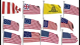 The Evolution Of US Flags | Timeline of USA flags