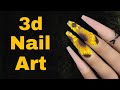 HOW TO ENCAPSULATE 3D NAIL ART | SUNFLOWER NAILS | ACRYLIC NAILS