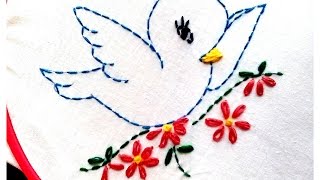 Hand Embroidery- kantha Embroidery, French knot, Lasy daisy Stitch