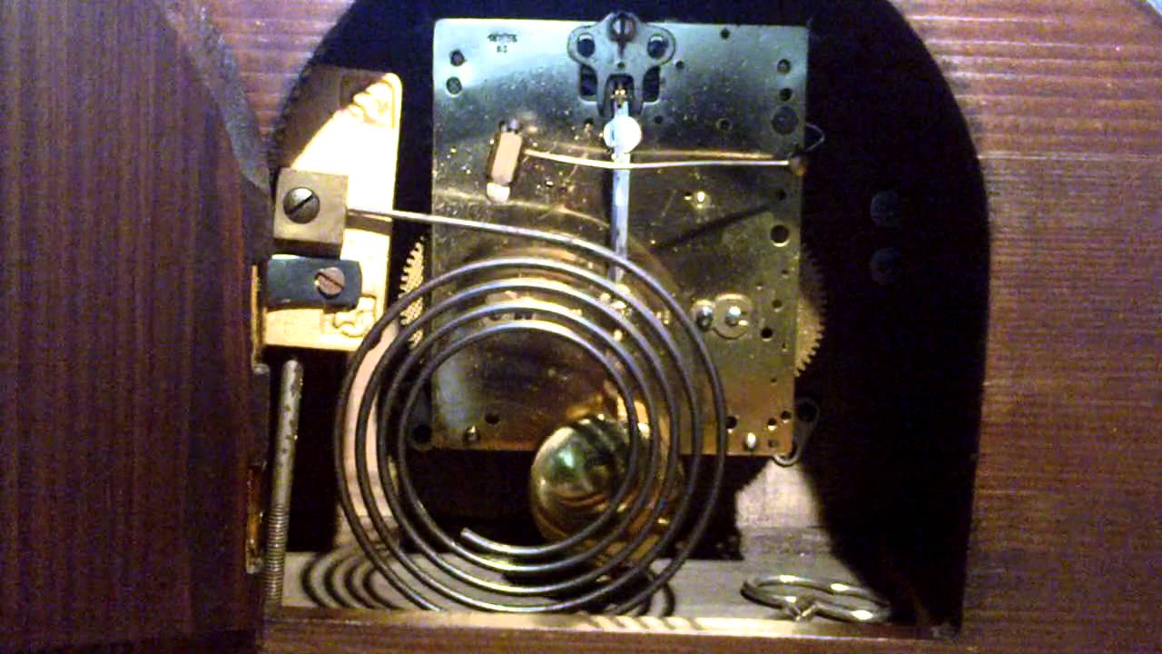 Antique Junghans c1920 coil gong movement mantel clock YouTube