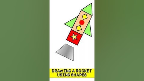#Drawing a #rocket using #shapes | Learn how to draw a rocket | Draw a rocket using shapes