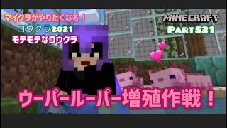 マイクラ実況part531ウーパールーパー増殖作戦 スマホ統合版マインクラフト コウクラ21 Youtube