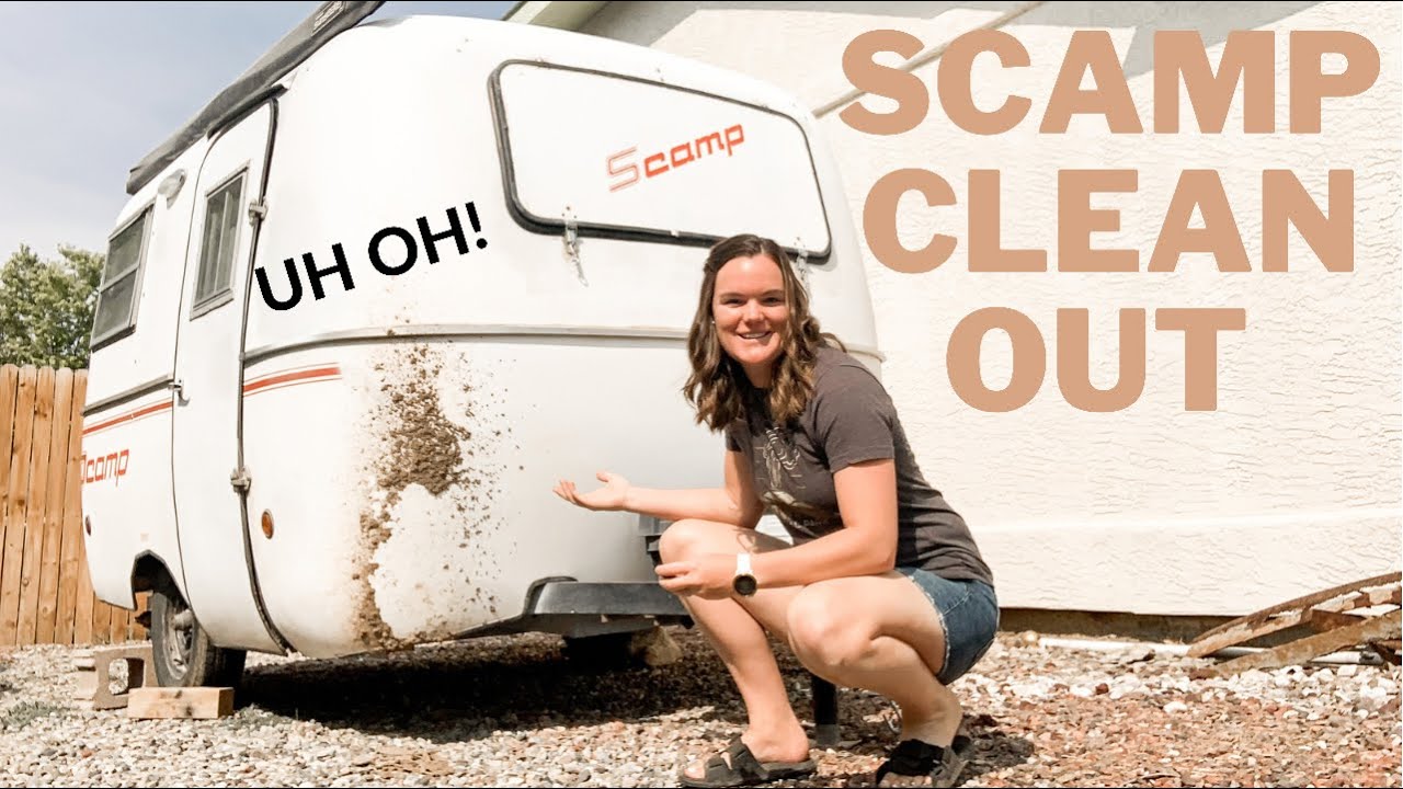 SCAMP TRAILER CLEAN OUT // Pressure washing our Scamp Camping in Colorado YouTube