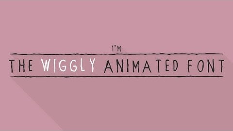 Wiggly Animated Font - After Effects Template