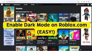 Enable Dark Mode on Roblox.com (EASY!)