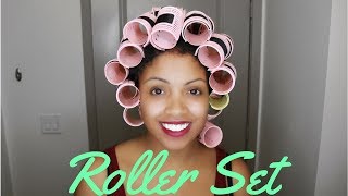 Roller Set on Natural Hair Tutorial | Lotta Body Foaming Mousse