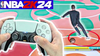 BEHIND THE BACK SPAM best DRIBBLE tutorial w/ HANDCAM in NBA 2K24