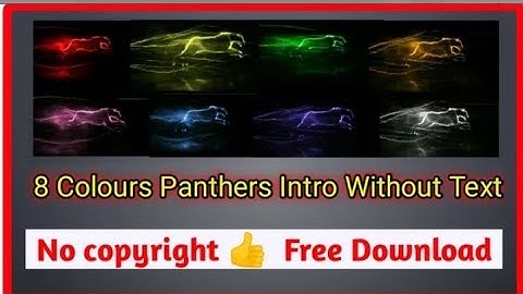 how to make a running panther intro, how to download running panther intro