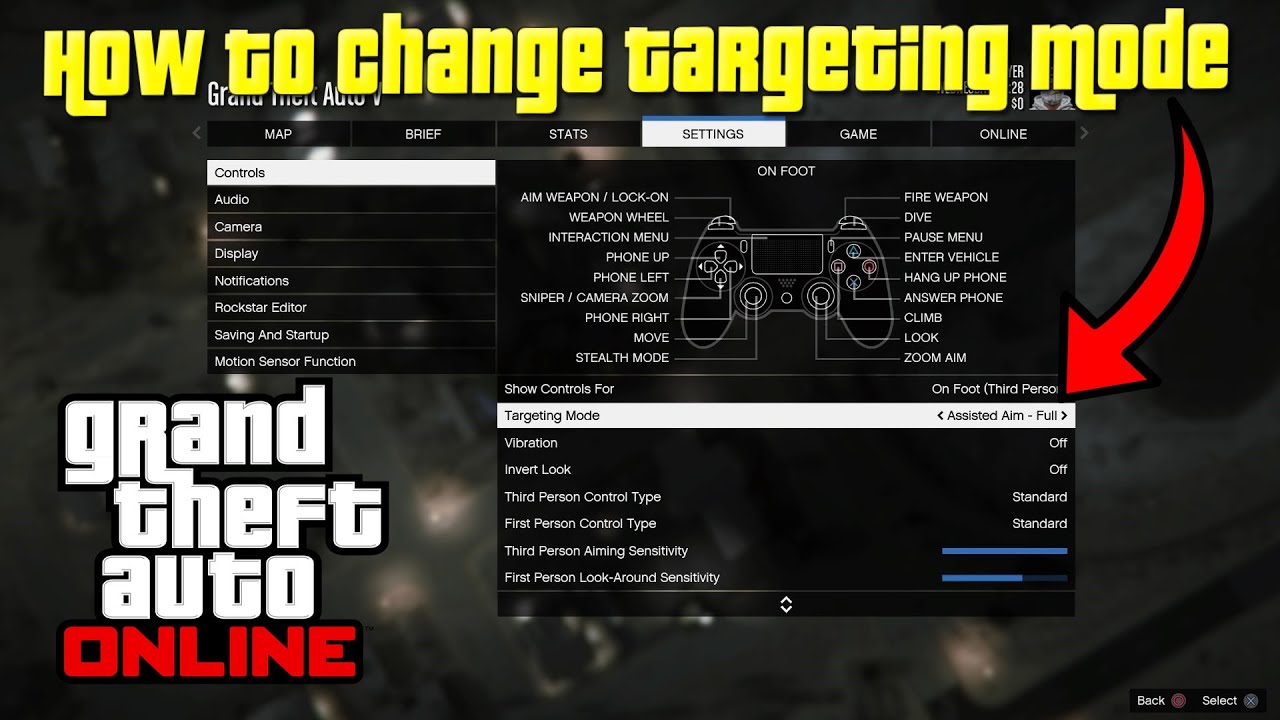 GTA 5: How to change the Targeting Mode in Online