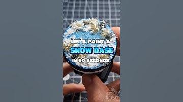 How to paint a quick and easy snow base for your Warhammer miniatures in sixty seconds
