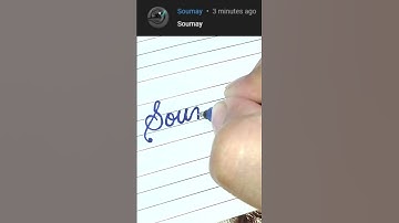 Soumay - Beautiful name in Cursive writing | Cursive writing for beginners | #shorts