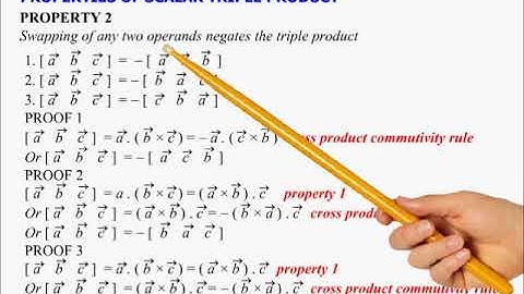 scalar and vector triple product