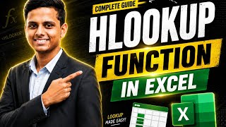 😳 Sirf ek formula se horizontal table ka data automatic find karo 🔥💻Using HLOOKUP 😎🚀Part 8 #youtuber