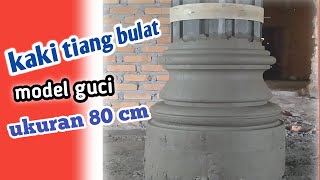 Proses pembuatan kaki tiang di dinding