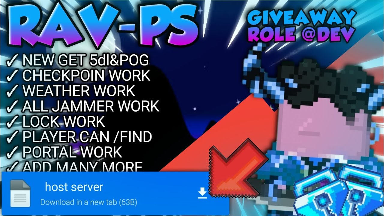 GIVEAWAY ROLE DEV BEST GROWTOPIA PRIVATE SERVER YouTube
