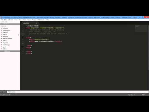 01 HTML5 Offline Cache   first manifest file, type and  htaccess 720p