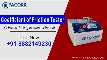 Co-efficient Of Friction Tester- Digital (Static & Kinetic) - Manufacturers- Price