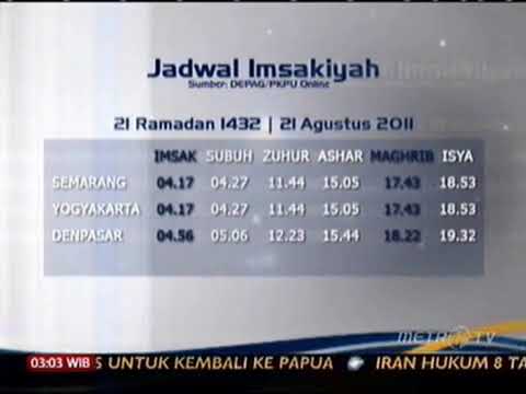Imsakiyah Schedule - Metro TV's Light Blessings (2011)