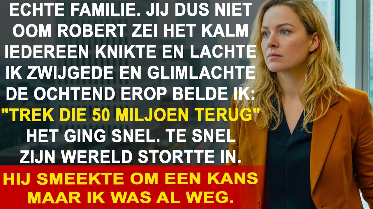 Met Kerst zei mijn oom dat ik geen familie was, terwijl ik zijn grootste investeerder ben.