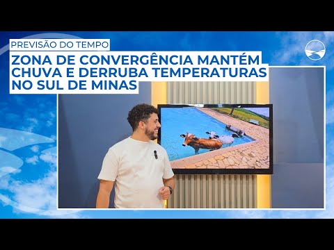 Zona de Convergência mantém chuva e derruba temperaturas no Sul de Minas