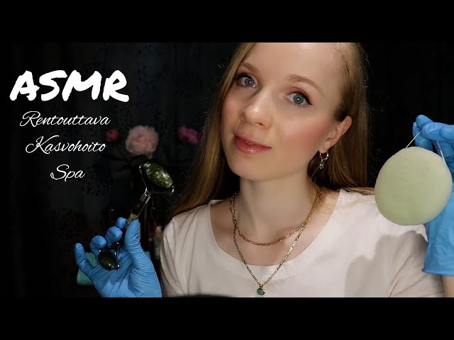 ASMR Rentouttava Kasvohoito Spa Hieronta🌿ASMR Relaxing Spa Facial Roleplay💆