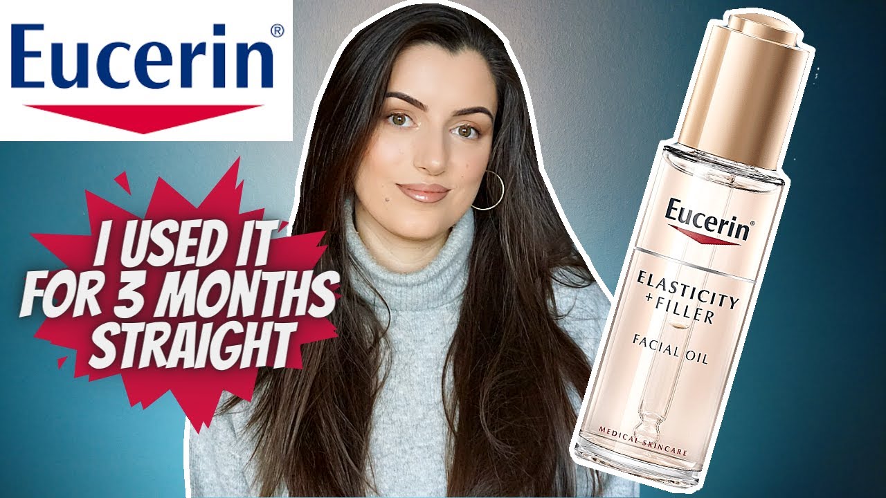 testing EUCERIN ELASTICITY + FILLER FACIAL OIL SERUM: Anti-Aging Skincare - YouTube